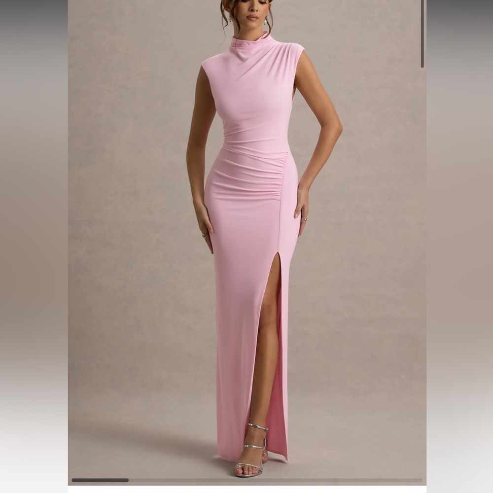 Club L London Soft Pink Maxi Dress